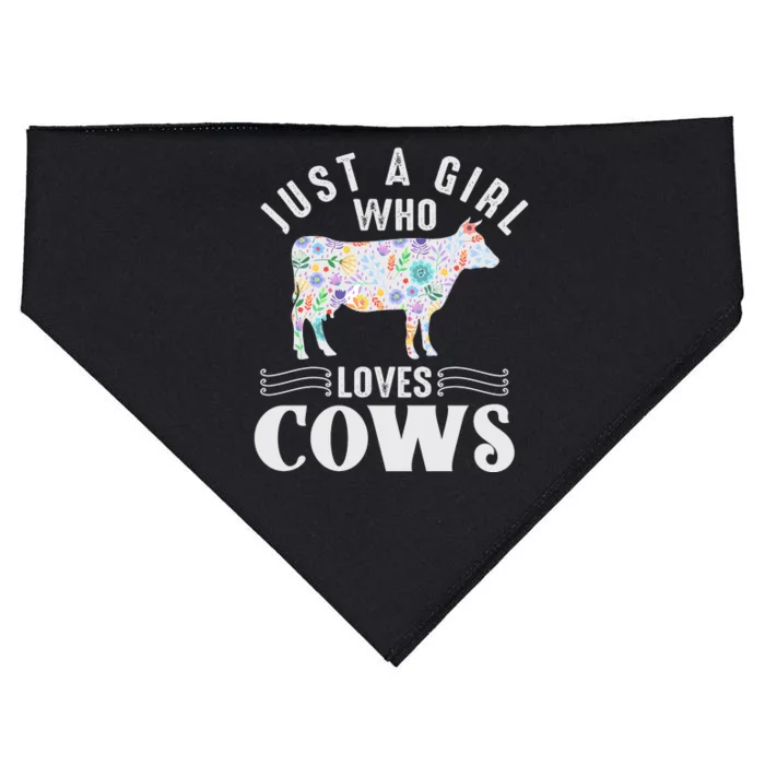 Just A Girl Who Loves Cows USA-Made Doggie Bandana