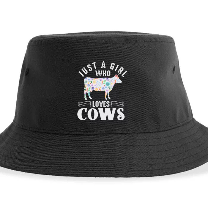 Just A Girl Who Loves Cows Sustainable Bucket Hat