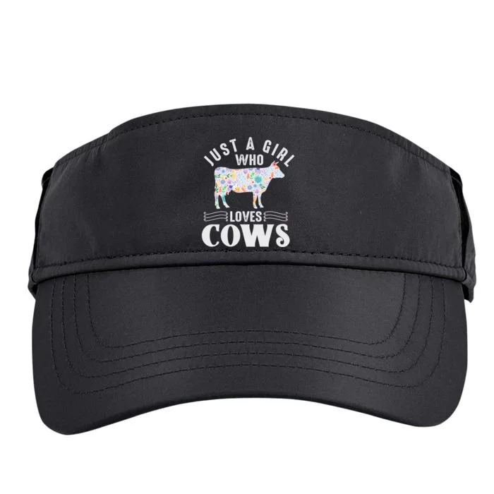 Just A Girl Who Loves Cows Adult Drive Performance Visor