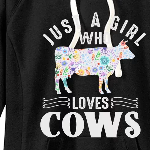 Just A Girl Who Loves Cows Women's Fleece Hoodie