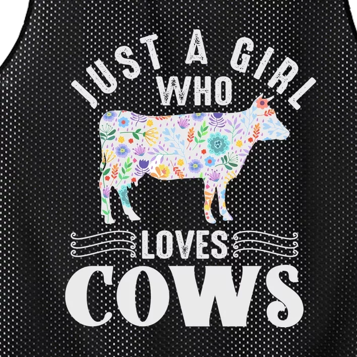 Just A Girl Who Loves Cows Mesh Reversible Basketball Jersey Tank