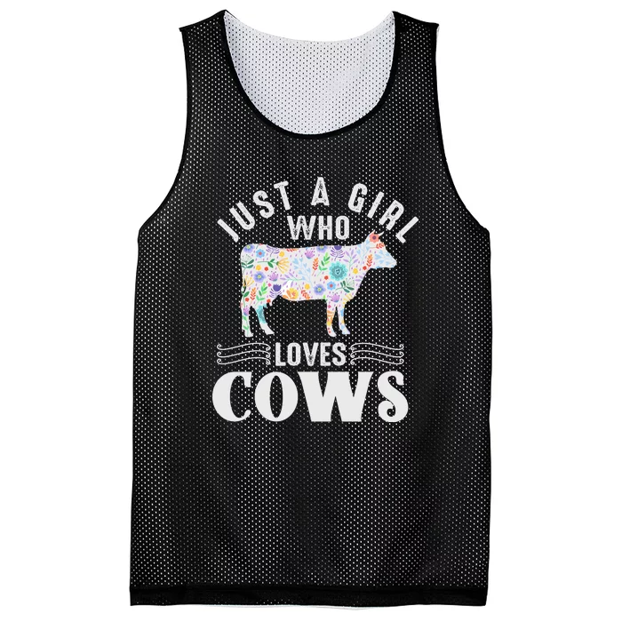 Just A Girl Who Loves Cows Mesh Reversible Basketball Jersey Tank