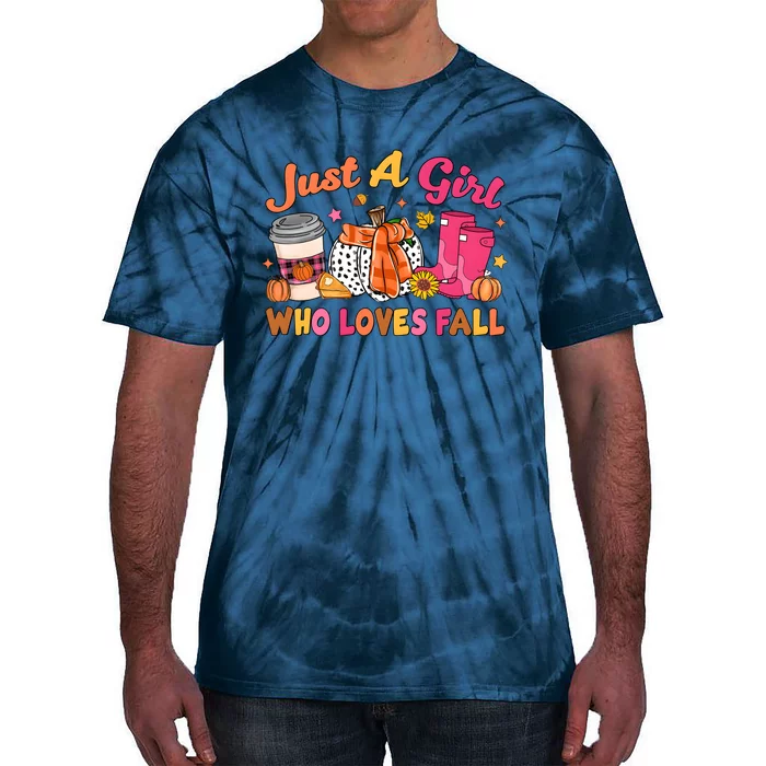 Just A Girl Who Loves Fall Tie-Dye T-Shirt