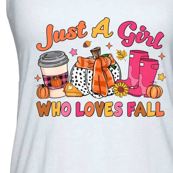 Just A Girl Who Loves Fall Ladies Essential Flowy Tank