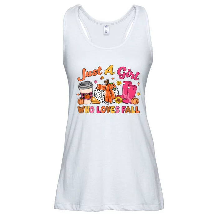 Just A Girl Who Loves Fall Ladies Essential Flowy Tank