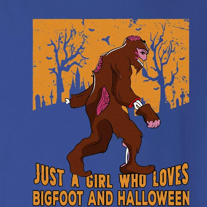 Just A Girll Who Loves Bigfoot And Halloween Costume Gift Gift Toddler Long Sleeve Shirt