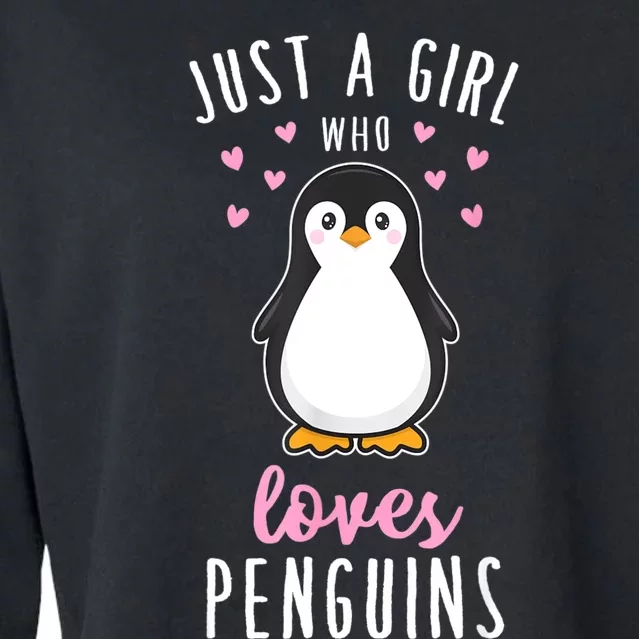 Just A Girl Who Loves Penguins T Shirt Cute Nature Toddlers Cropped Pullover Crew