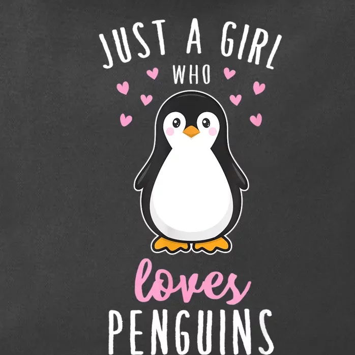 Just A Girl Who Loves Penguins T Shirt Cute Nature Toddlers Zip Tote Bag