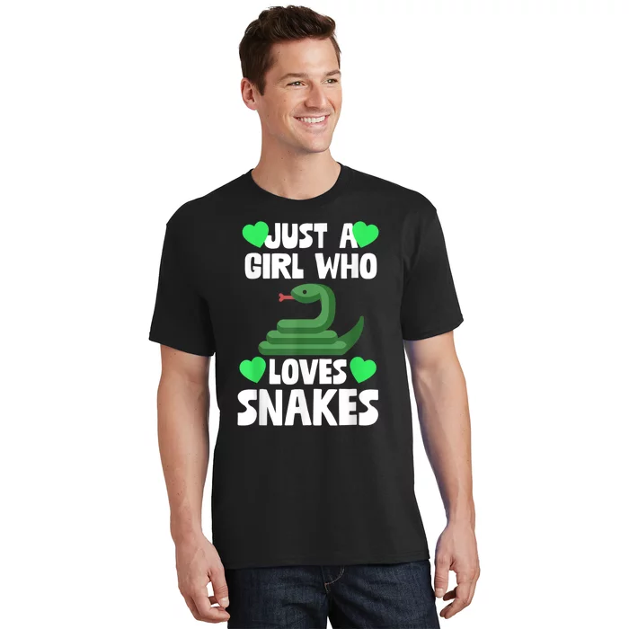 Just A Girl Who Loves Snakes Snake Lover Gift T-Shirt