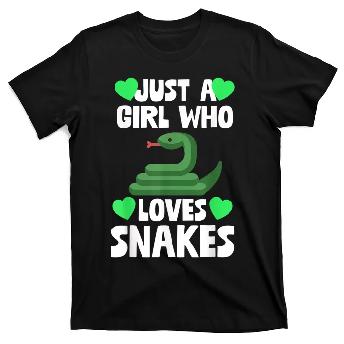 Just A Girl Who Loves Snakes Snake Lover Gift T-Shirt