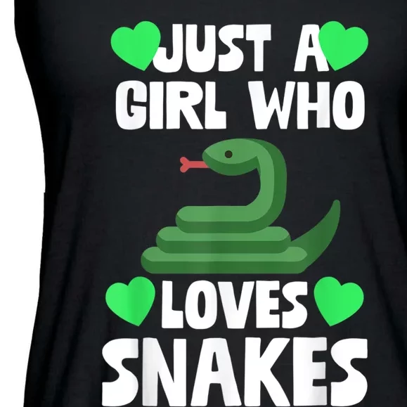 Just A Girl Who Loves Snakes Snake Lover Gift Ladies Essential Flowy Tank