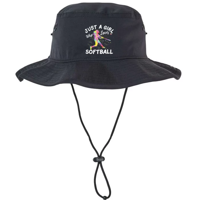 Just A Girl Who Loves Softball Legacy Cool Fit Booney Bucket Hat