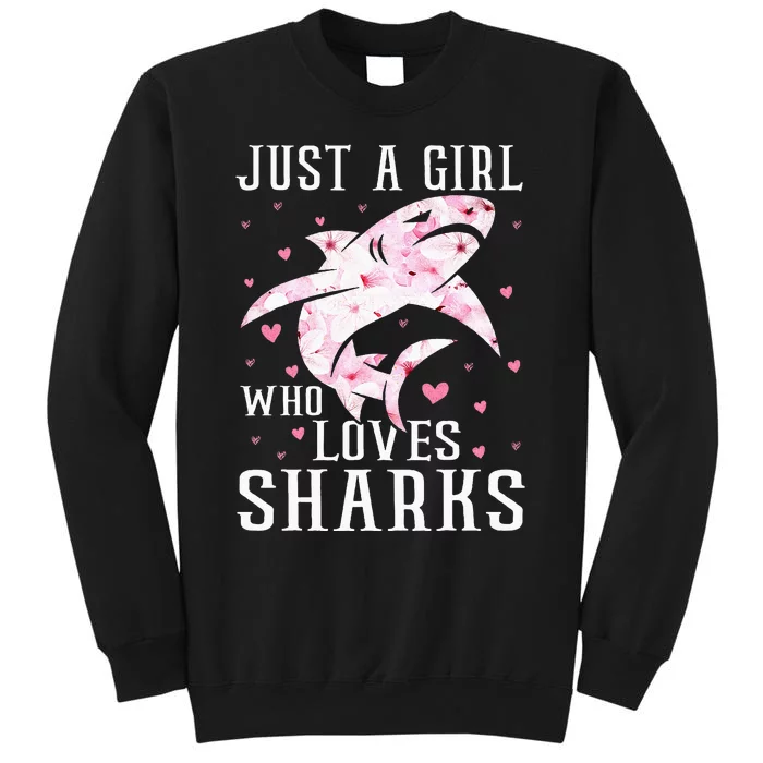 Just A Girl Who Loves Sharks Retro Style Vintage Sweatshirt