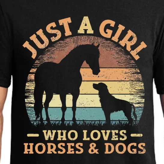 Just A Girl Who Loves Horses And Dogs Pajama Set