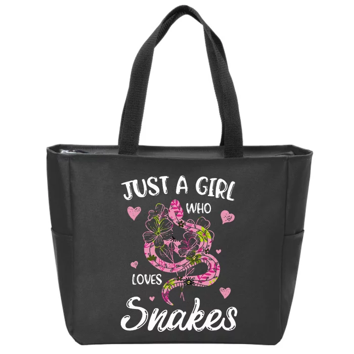 Just A Girl Who Loves Snakes Wo Snake Lover Zip Tote Bag