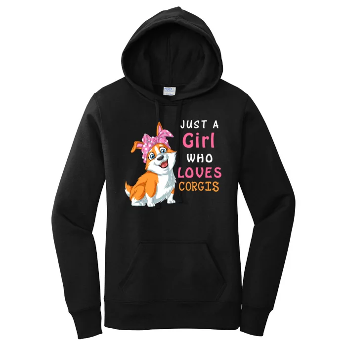 Just A Girl Who Loves Corgis Women's Pullover Hoodie