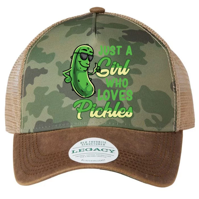 Just A Girl Who Loves Pickles Cute Pickle Girl Legacy Tie Dye Trucker Hat