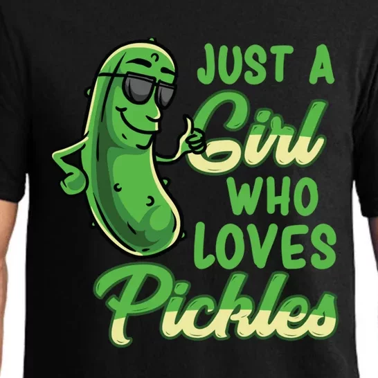 Just A Girl Who Loves Pickles Cute Pickle Girl Pajama Set