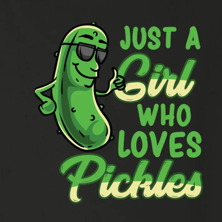 Just A Girl Who Loves Pickles Cute Pickle Girl Toddler Long Sleeve Shirt