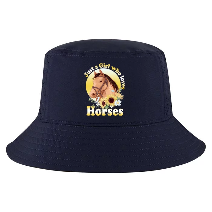 Just A Girl Who Loves Horses Gift Riding Girls Gift Cool Comfort Performance Bucket Hat