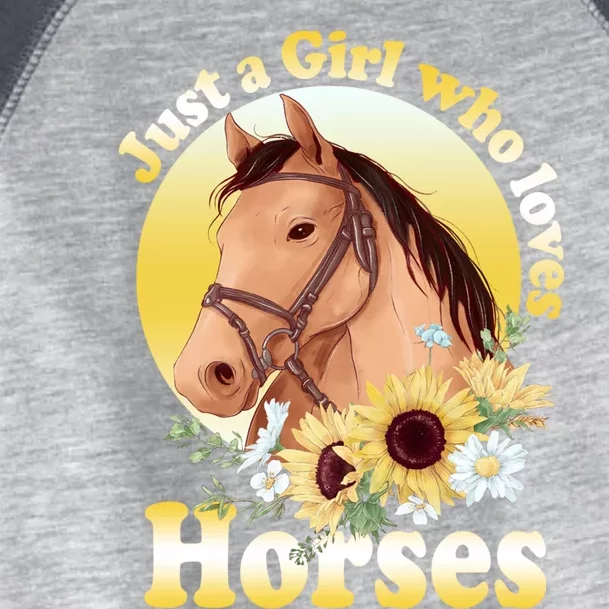 Just A Girl Who Loves Horses Gift Riding Girls Gift Toddler Fine Jersey T-Shirt