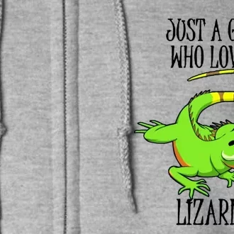 Just A Girl Who Loves Lizard Full Zip Hoodie