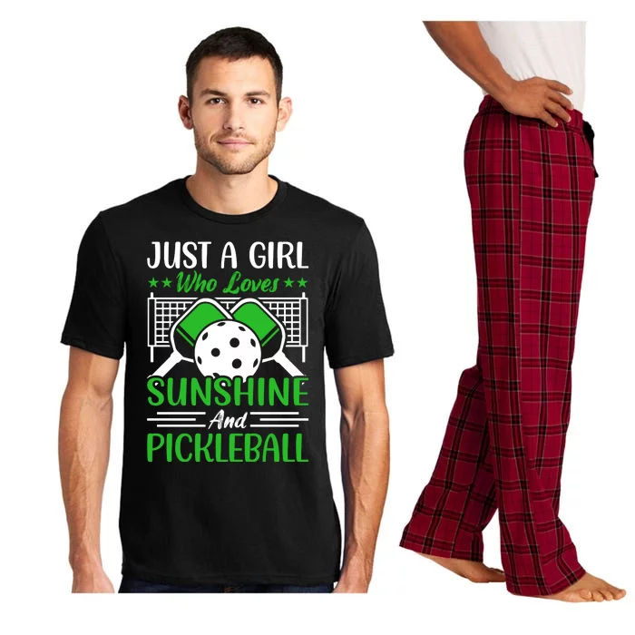 Just A Girl Who Loves Sunshine And Pickleball Pajama Set