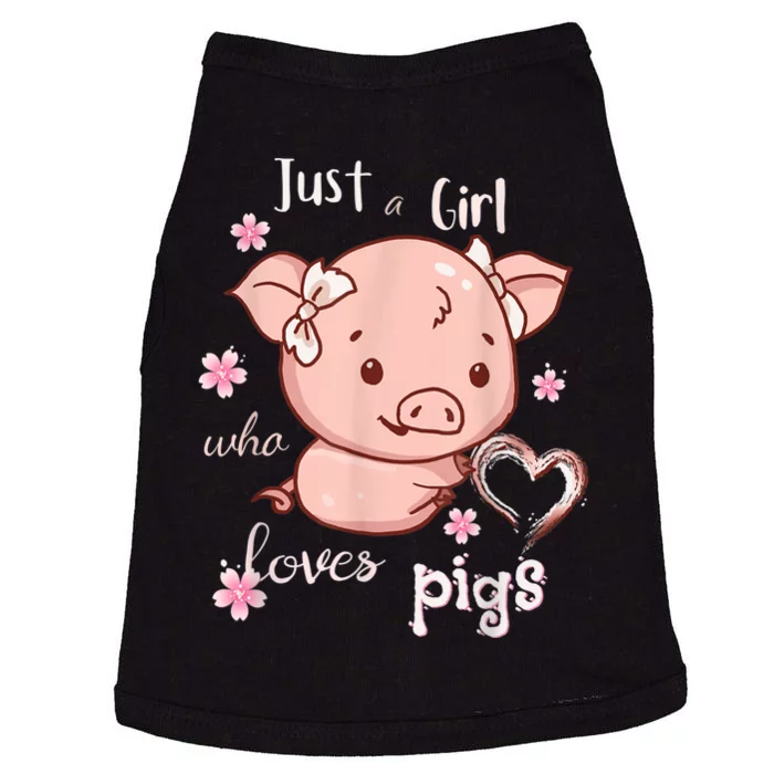 Just A Girl Who Loves Pigs Cute Pig Lover Owner Doggie Tank