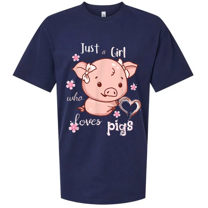 Just A Girl Who Loves Pigs Cute Pig Lover Owner Sueded Cloud Jersey T-Shirt