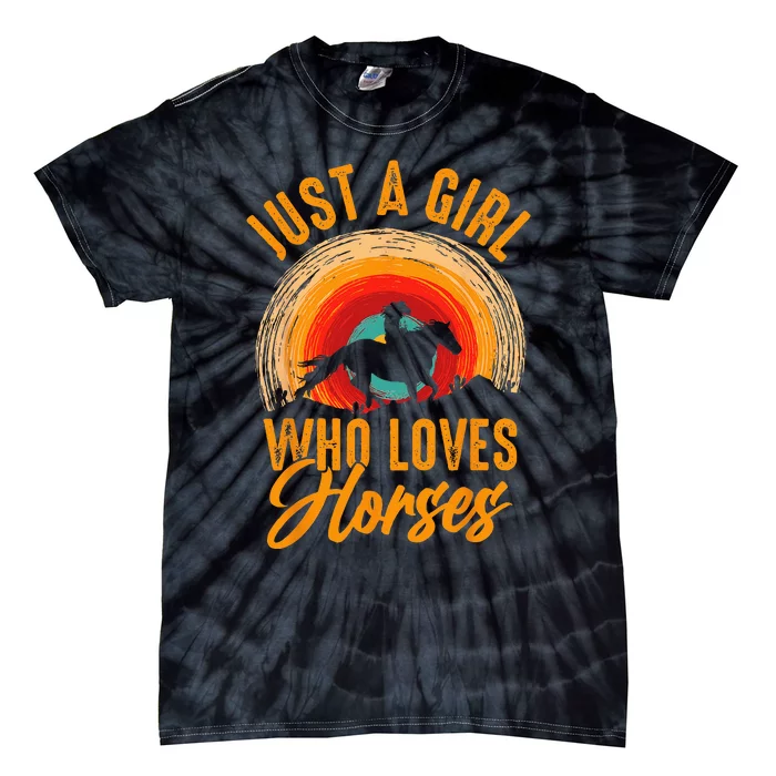 Just A Girl Who Loves Monkeys Cute Monkey Lover Kids Tie-Dye T-Shirt