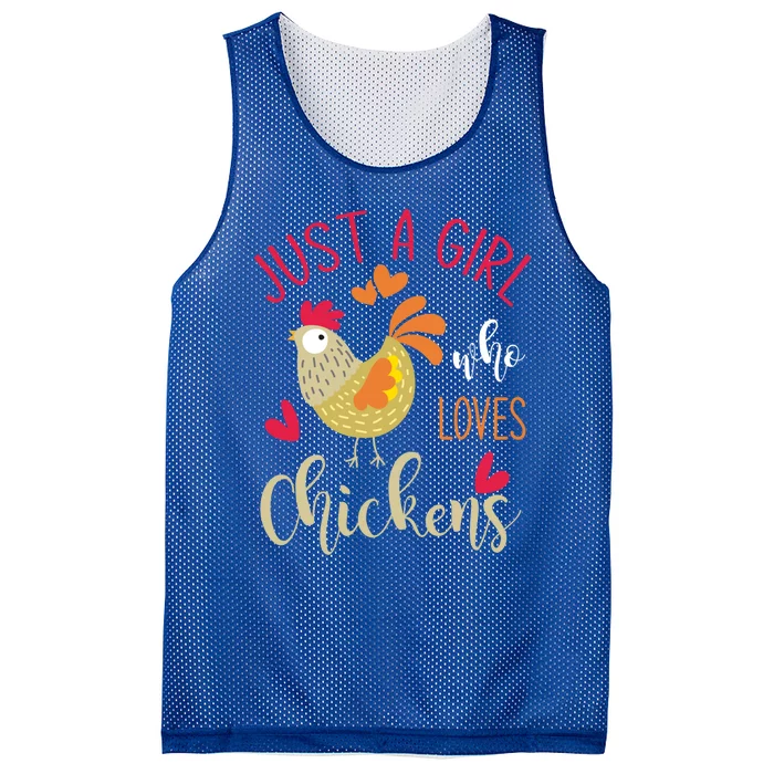 Just A Girl Who Loves Chickens Cool Gift Mesh Reversible Basketball Jersey Tank