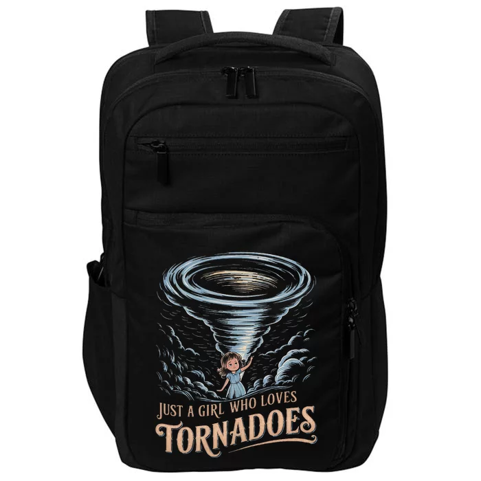 Just A Girl Who Loves Tornadoes Enthusiast Meteorology Storm Impact Tech Backpack