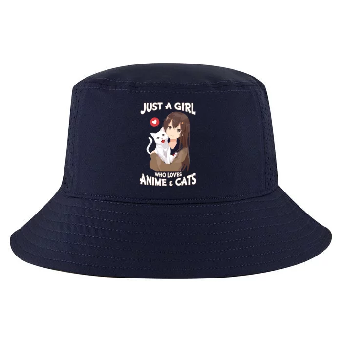 Just A Girl Who Loves Anime & Cats Cute Gifts Cool Comfort Performance Bucket Hat