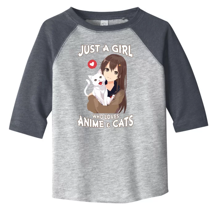 Just A Girl Who Loves Anime & Cats Cute Gifts Toddler Fine Jersey T-Shirt