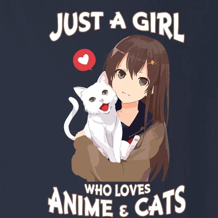 Just A Girl Who Loves Anime & Cats Cute Gifts Toddler Long Sleeve Shirt