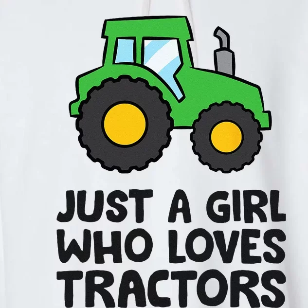 Just A Girl Who Loves Tractors Garment-Dyed Fleece Hoodie