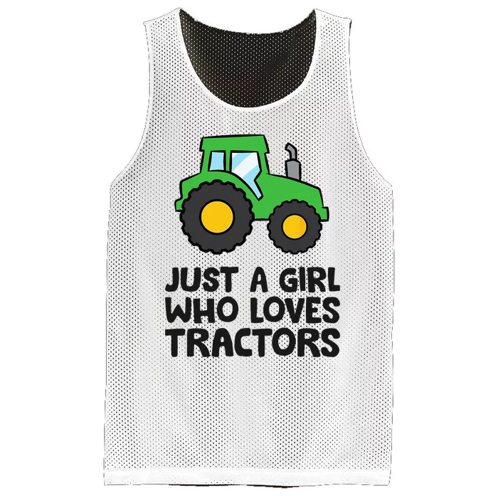 Just A Girl Who Loves Tractors Mesh Reversible Basketball Jersey Tank