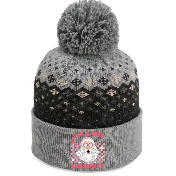 Just A Girl Who Loves Christmas Xmas Creative Funny Santa The Baniff Cuffed Pom Beanie