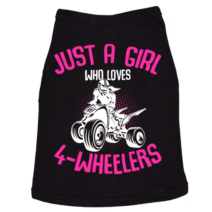 Just A Girl Who Loves 4 Wheelers Atv Quad Doggie Tank