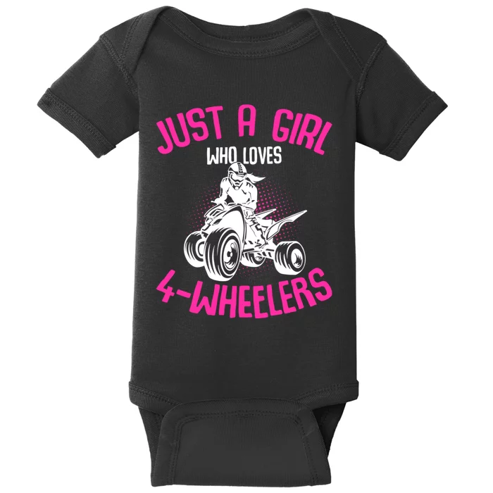 Just A Girl Who Loves 4 Wheelers Atv Quad Baby Bodysuit