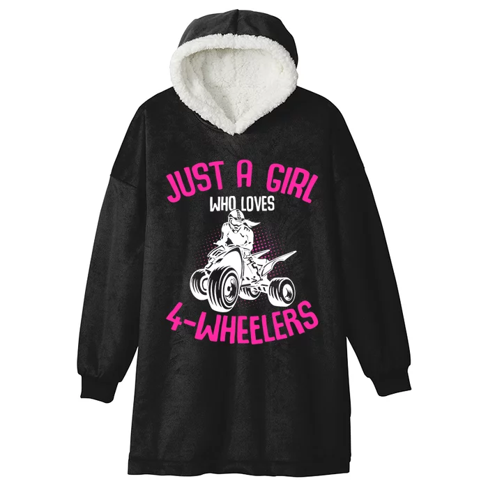 Just a Girl who loves 4 Wheelers ATV Quad Girl Hooded Wearable Blanket