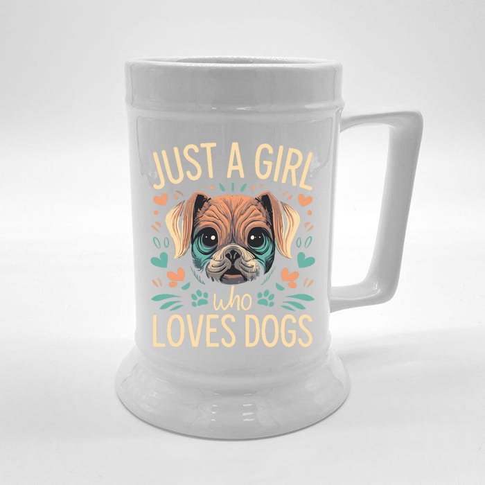 Just A Girl Who Loves Dogs Front & Back Beer Stein