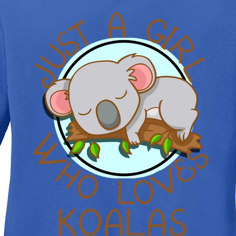 Just A Girl Who Loves Koala Bear Gift Ladies Long Sleeve Shirt