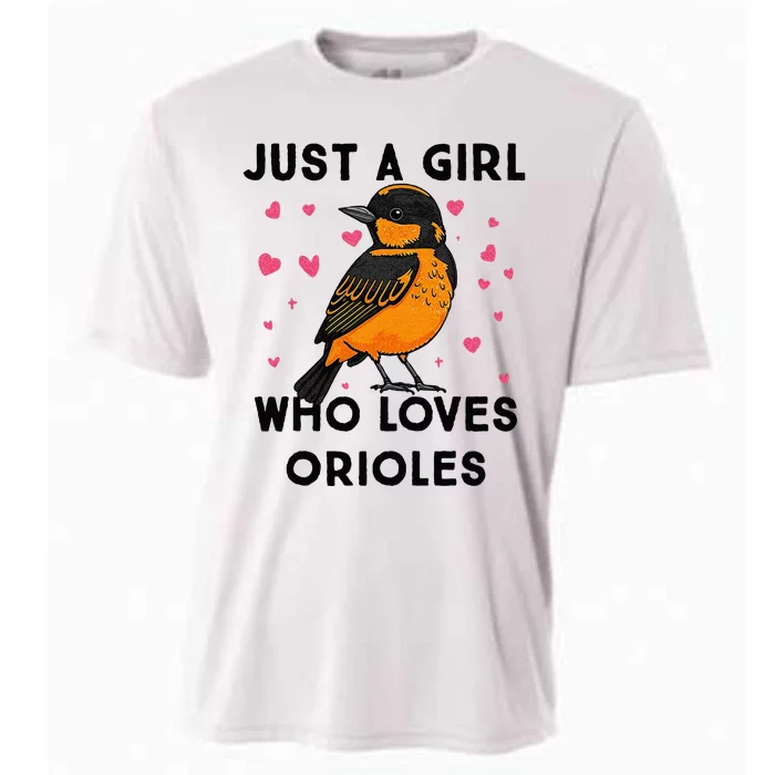 Just A Girl Who Really Loves Orioles Cooling Performance Crew T-Shirt