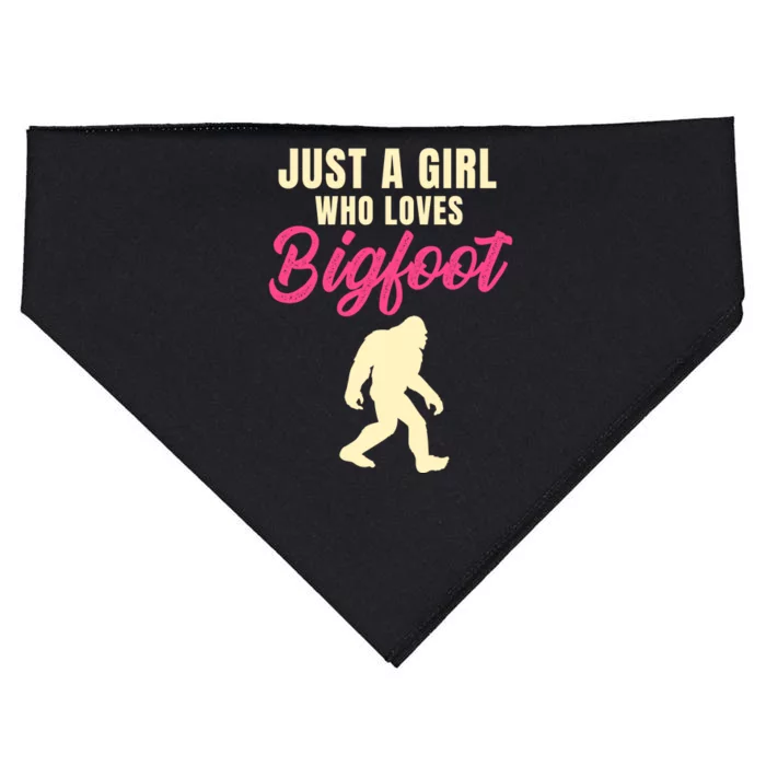 Just A Girl Who Loves Bigfoot USA-Made Doggie Bandana