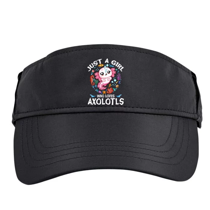 Just a Girl Who Loves Axolotls Cute Axolotl Adult Drive Performance Visor