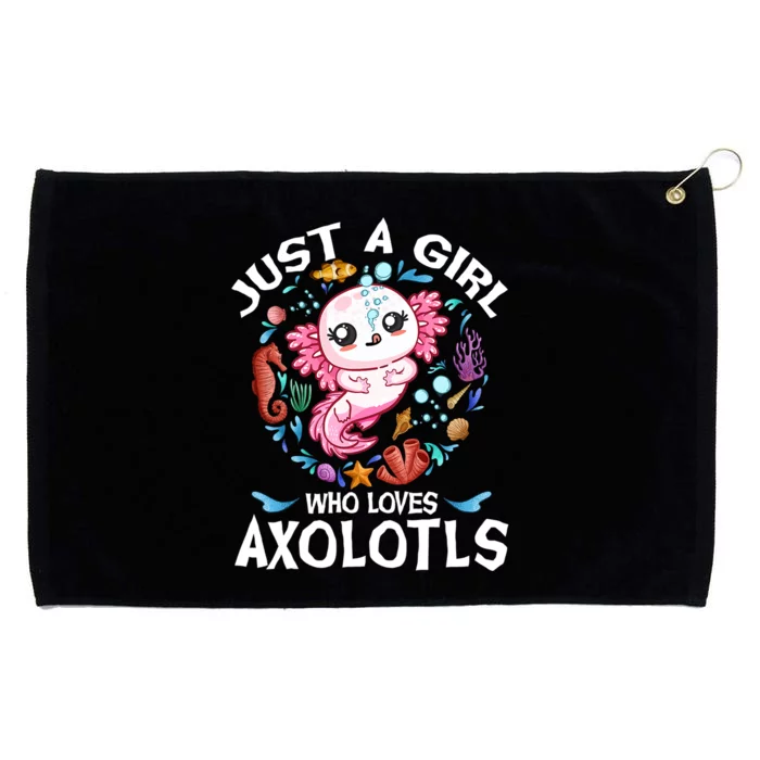 Just a Girl Who Loves Axolotls Cute Axolotl Grommeted Golf Towel