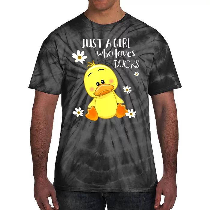 Just A Girl Who Loves Ducks Cute Duck Lover Tie-Dye T-Shirt