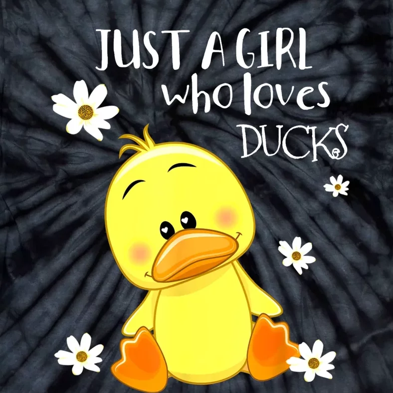 Just A Girl Who Loves Ducks Cute Duck Lover Tie-Dye T-Shirt