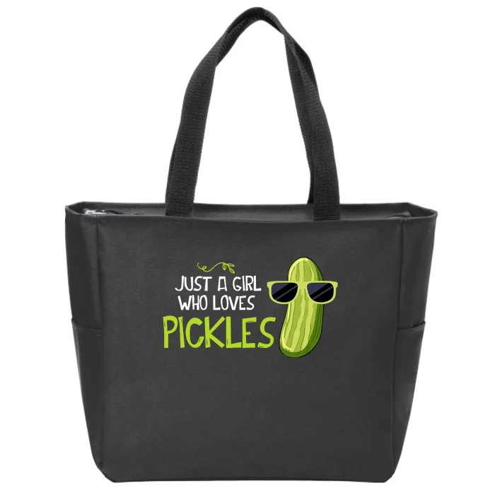 Just A Girl Who Loves Pickles Cuts Pickles Cooking Birthday Zip Tote Bag